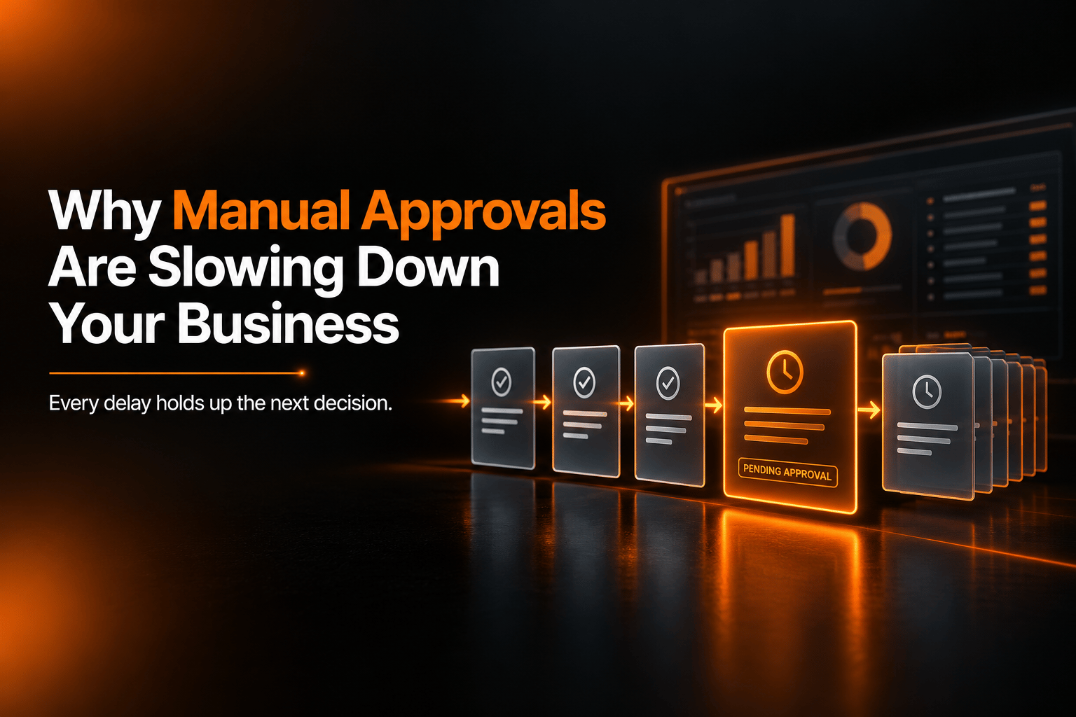 Digital approval workflow dashboard showing request status, approver, and approval history.